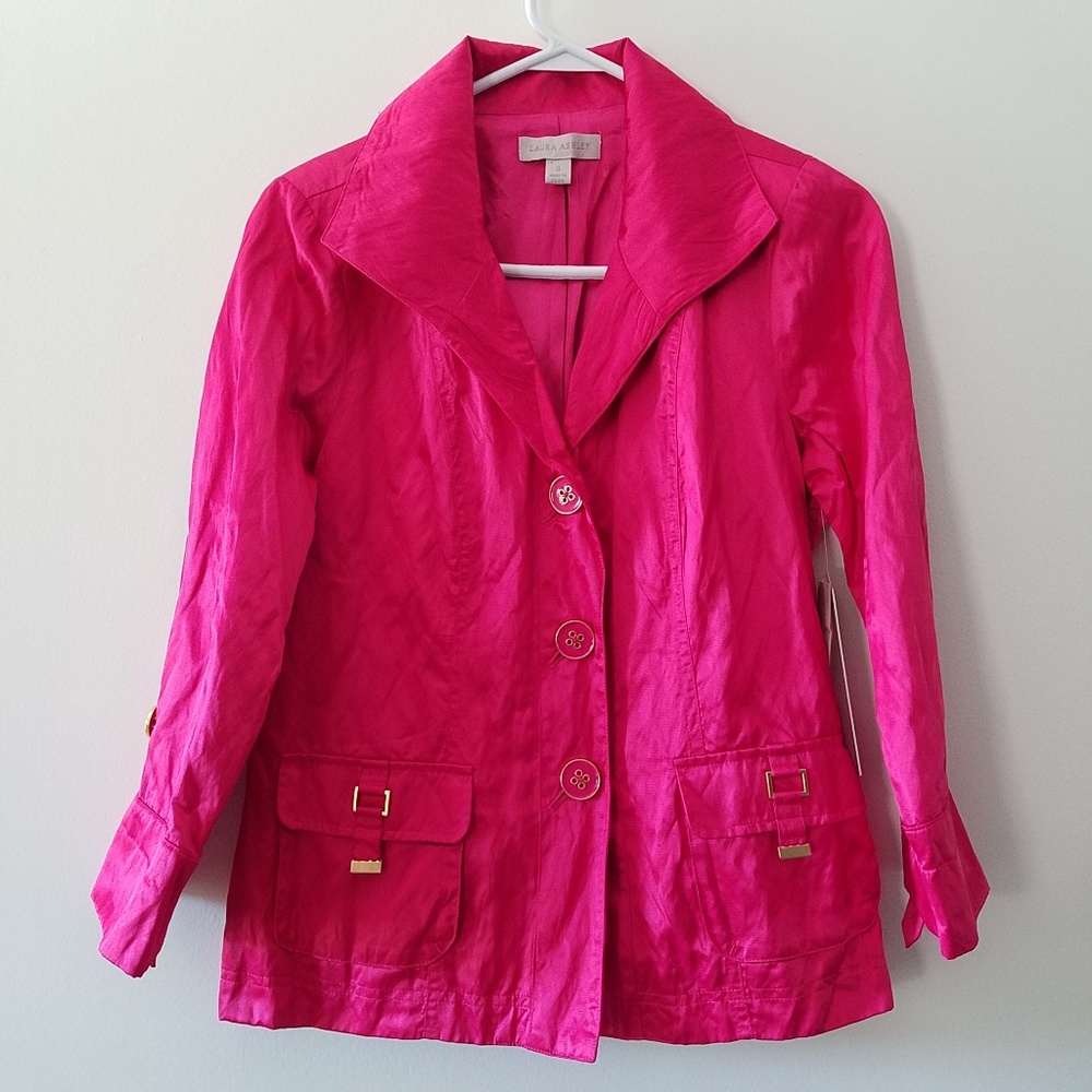 New Laura Ashley Spring Button Jacket Sz Small